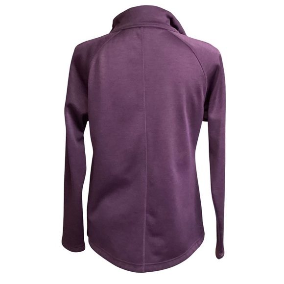 Kirkland Signature Full Zip Fleece Lined Jacket Sweater, Eggplant Color SMALL - Picture 7 of 10